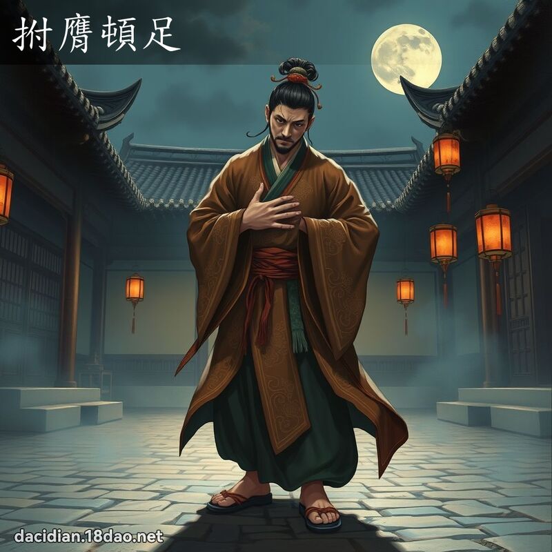 拊膺顿足 - 国语大辞典配图