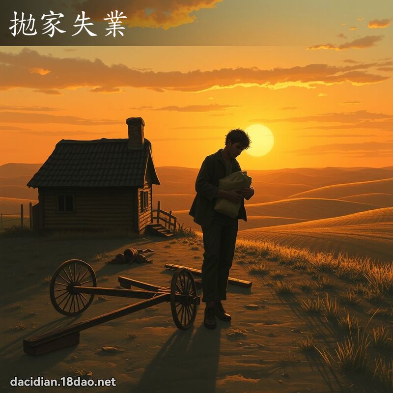 拋家失業 - 國語大辭典配圖