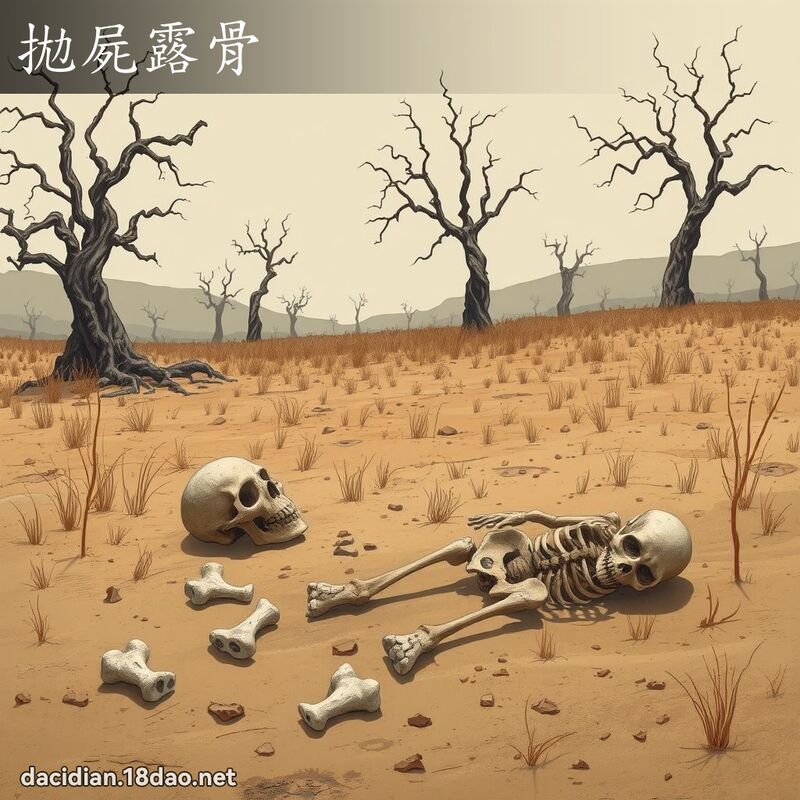 拋屍露骨 - 國語大辭典配圖