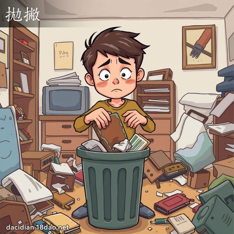 拋撇 - 国语大辞典配图