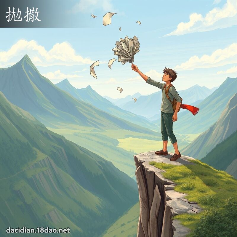 拋撒 - 国语大辞典配图