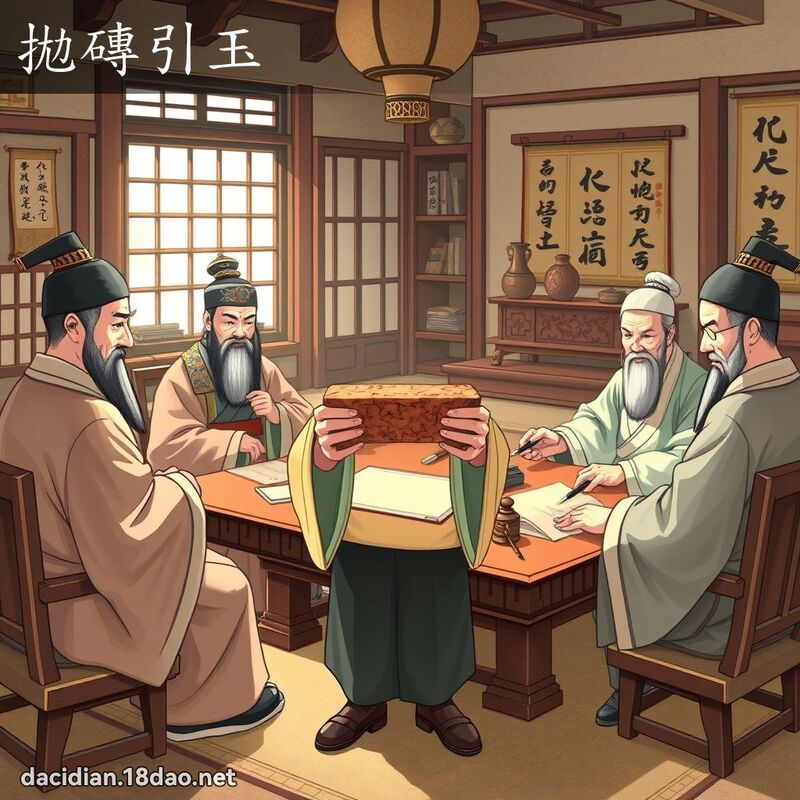 拋磚引玉 - 國語大辭典配圖