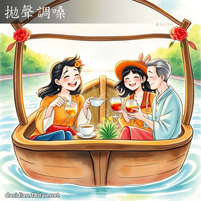 拋聲調嗓 - 國語大辭典配圖