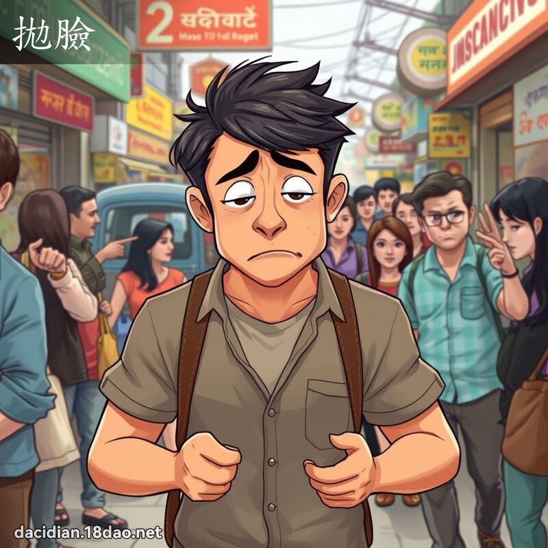 拋脸 - 国语大辞典配图