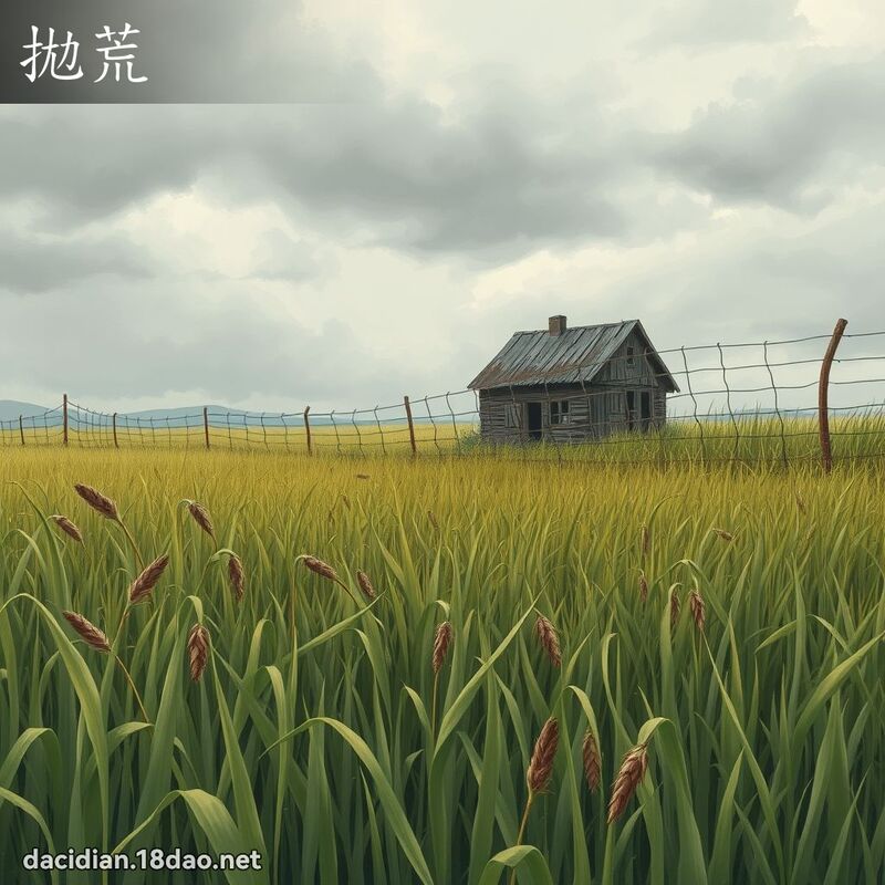 拋荒 - 国语大辞典配图