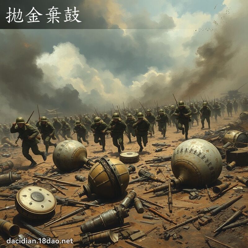 拋金弃鼓 - 国语大辞典配图
