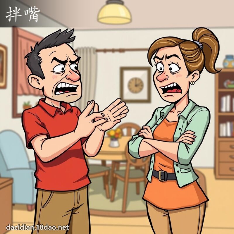 拌嘴 - 國語大辭典配圖