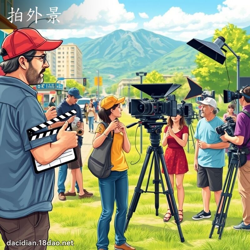拍外景 - 國語大辭典配圖