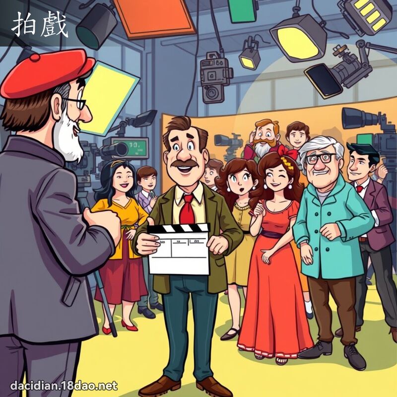 拍戏 - 国语大辞典配图