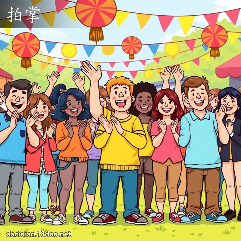 拍掌 - 国语大辞典配图