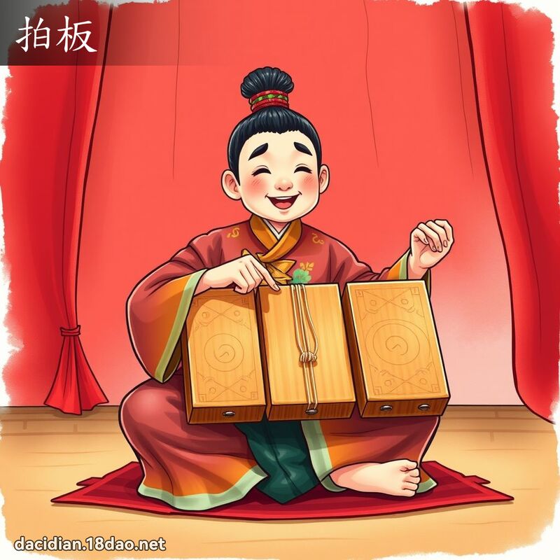 拍板 - 国语大辞典配图