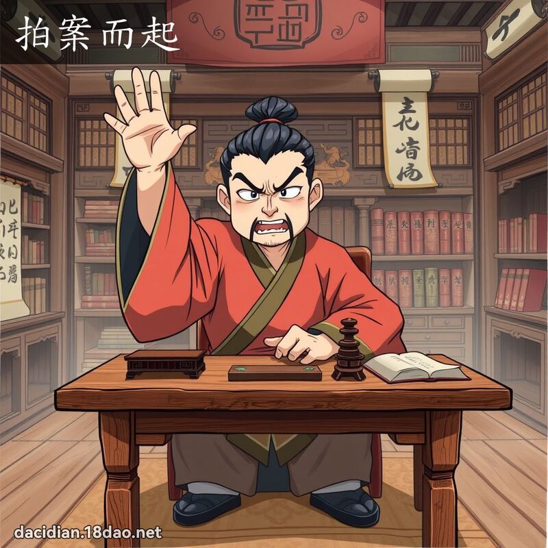 拍案而起 - 国语大辞典配图