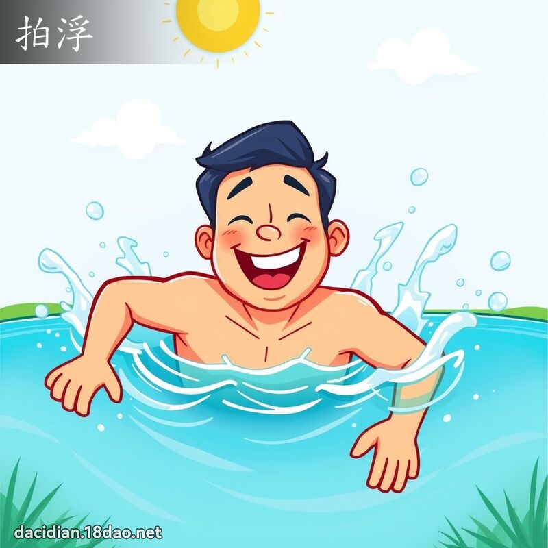 拍浮 - 国语大辞典配图