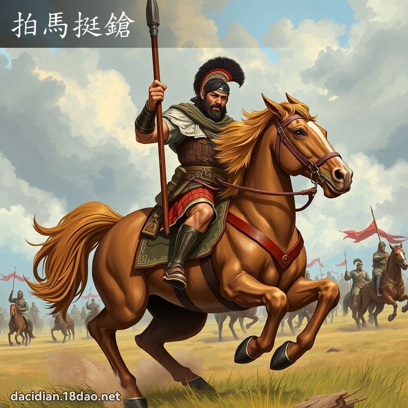 拍马挺鎗 - 国语大辞典配图