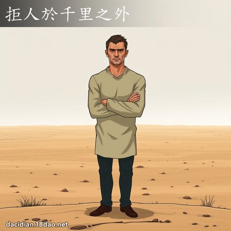 拒人於千里之外 - 國語大辭典配圖