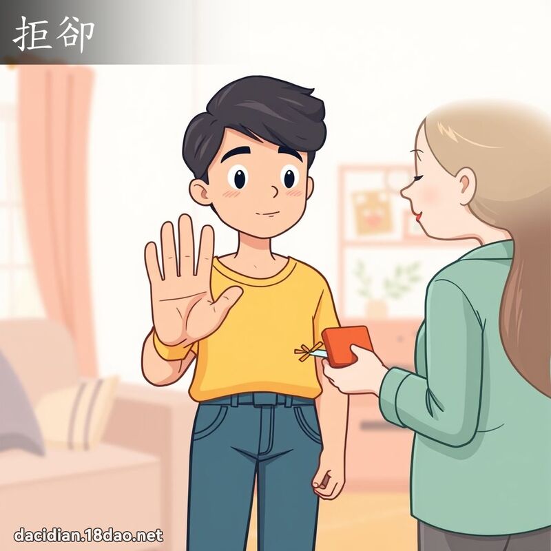 拒卻 - 國語大辭典配圖
