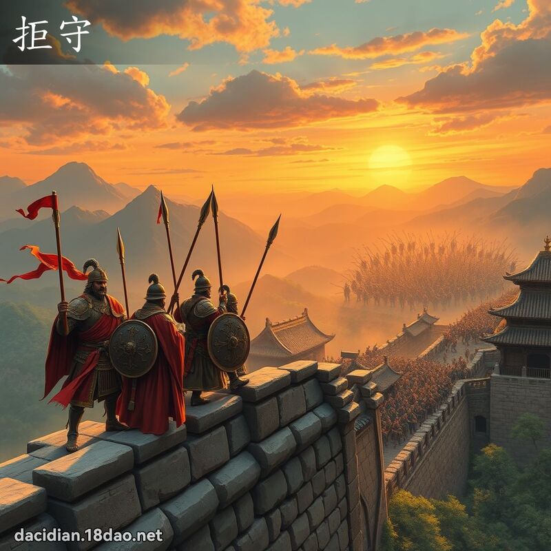 拒守 - 國語大辭典配圖
