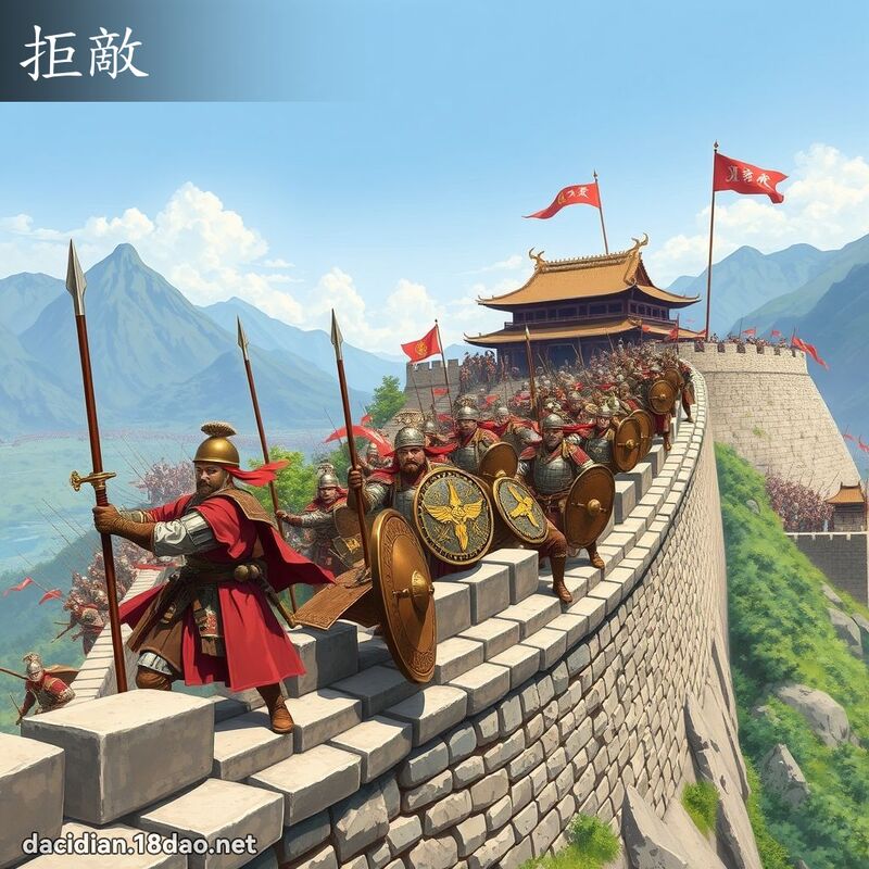 拒敌 - 国语大辞典配图