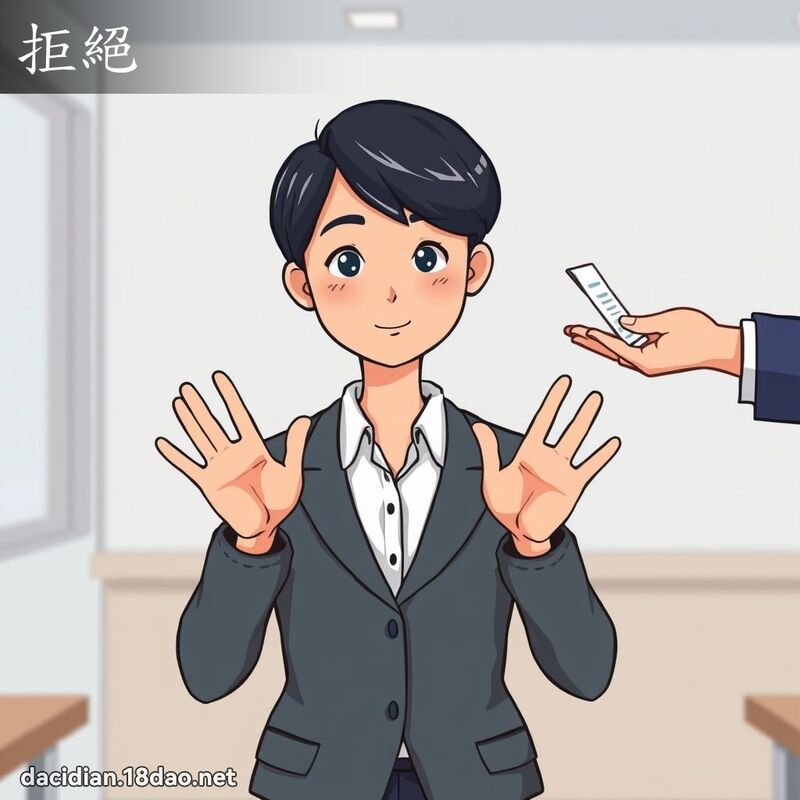 拒絕 - 國語大辭典配圖