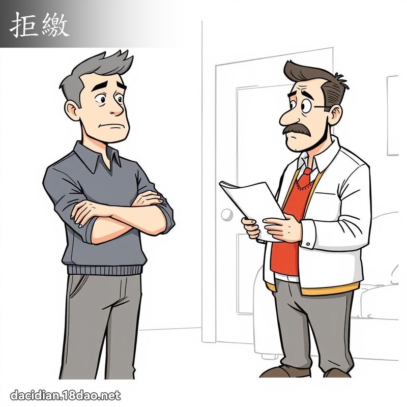 拒缴 - 国语大辞典配图