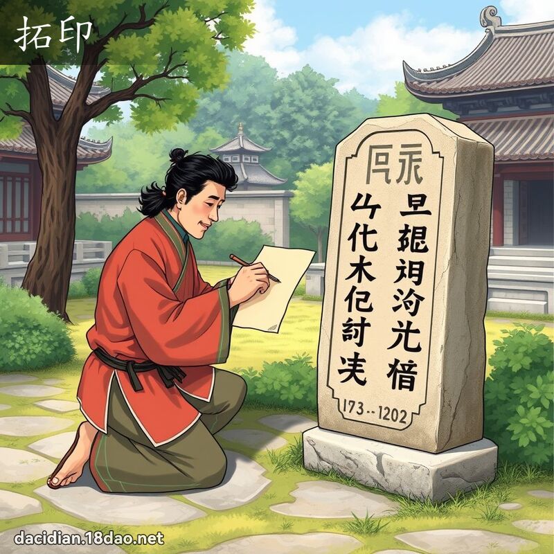 拓印 - 國語大辭典配圖