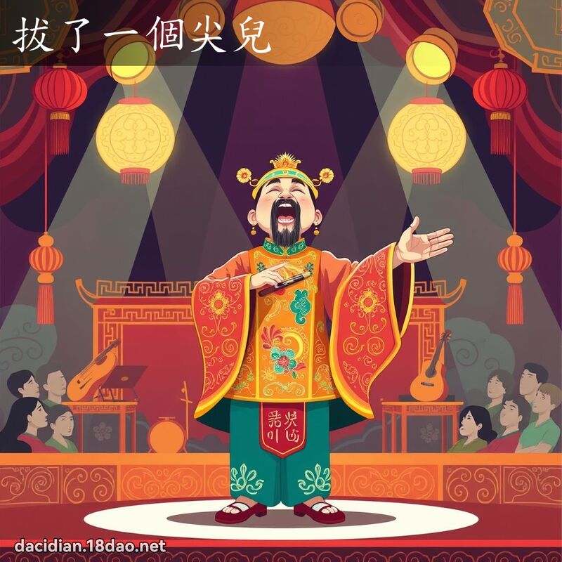 拔了一个尖儿 - 国语大辞典配图