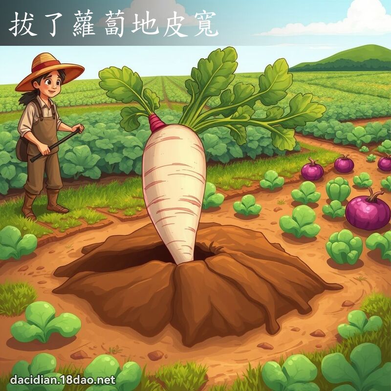 拔了蘿蔔地皮寬 - 國語大辭典配圖