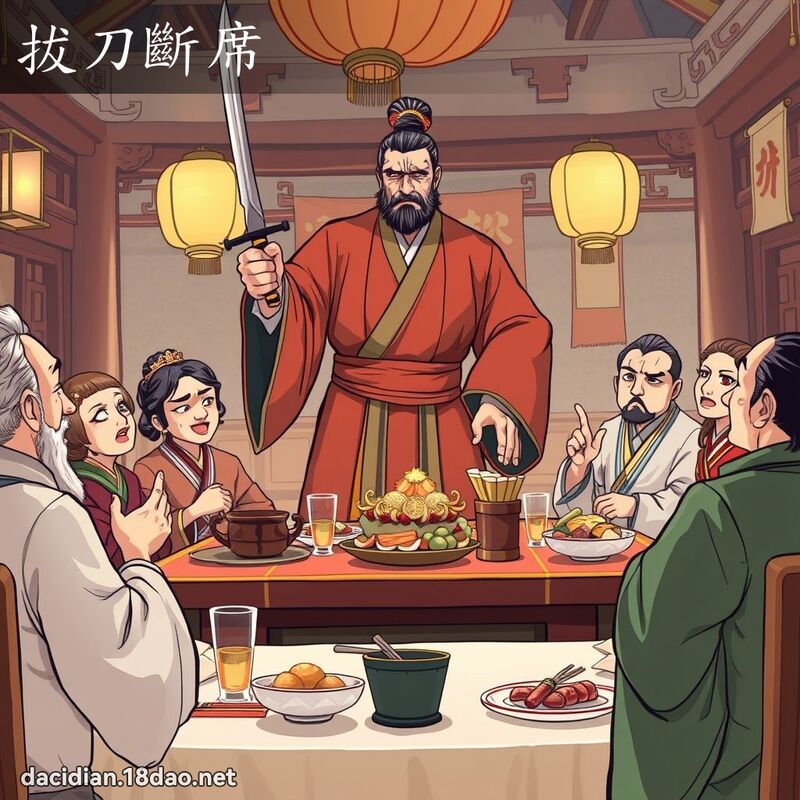 拔刀断席 - 国语大辞典配图