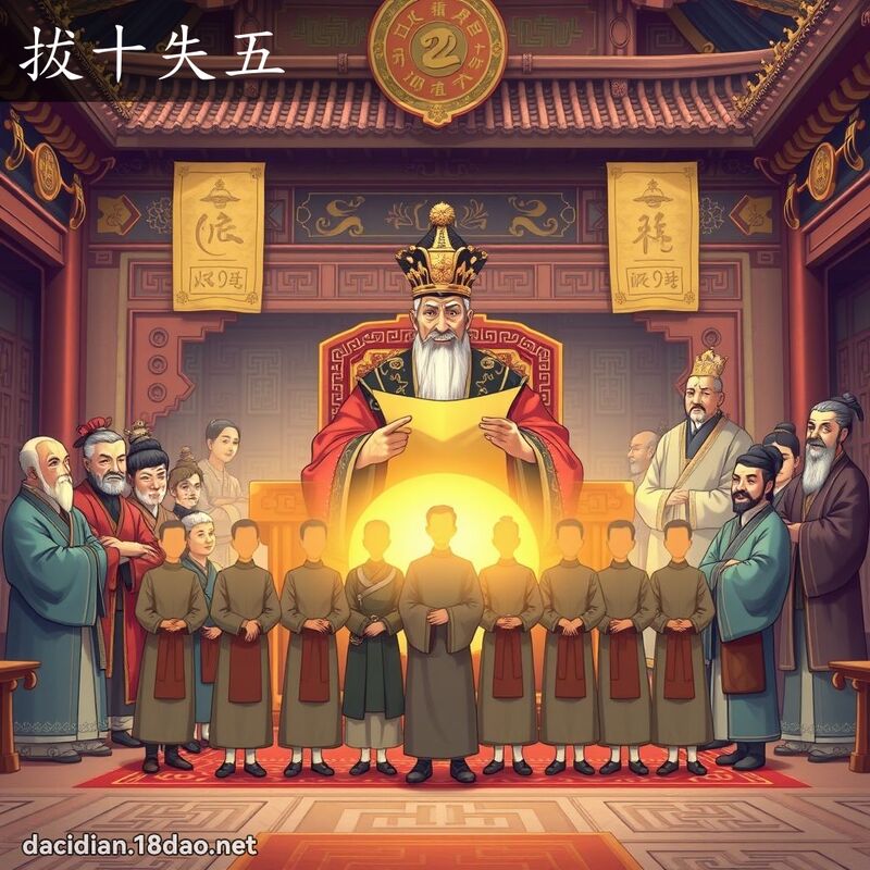 拔十失五 - 國語大辭典配圖