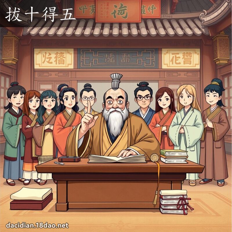 拔十得五 - 国语大辞典配图