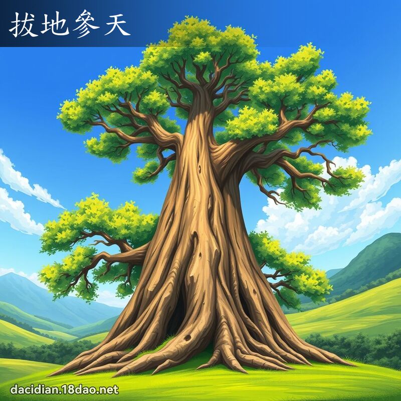 拔地参天 - 国语大辞典配图