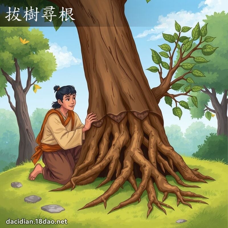 拔树寻根 - 国语大辞典配图