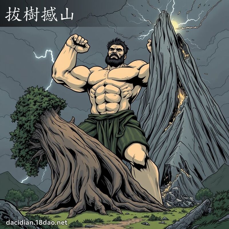 拔樹撼山 - 國語大辭典配圖