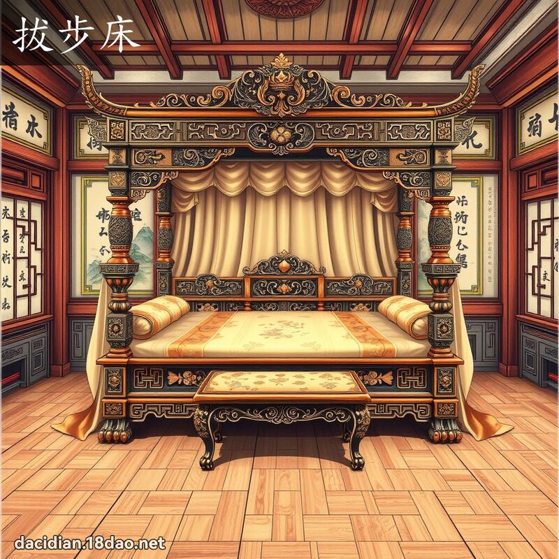 拔步床 - 國語大辭典配圖