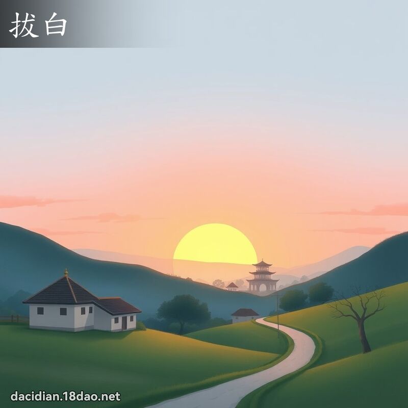 拔白 - 国语大辞典配图
