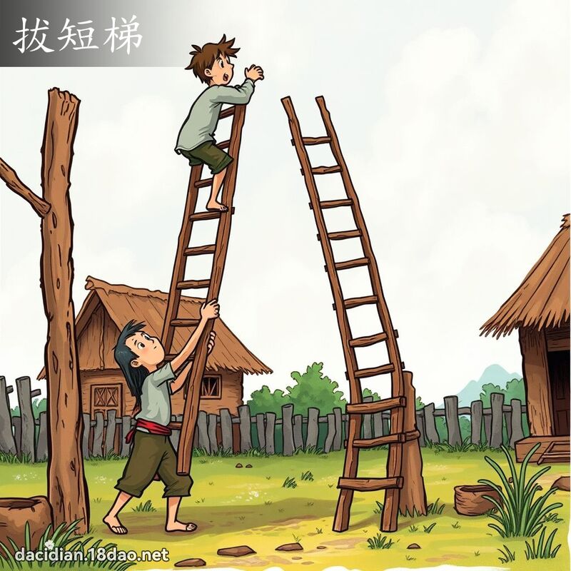 拔短梯 - 國語大辭典配圖