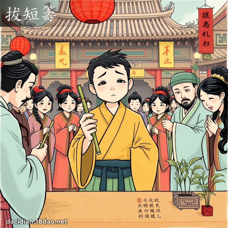 拔短籌 - 國語大辭典配圖
