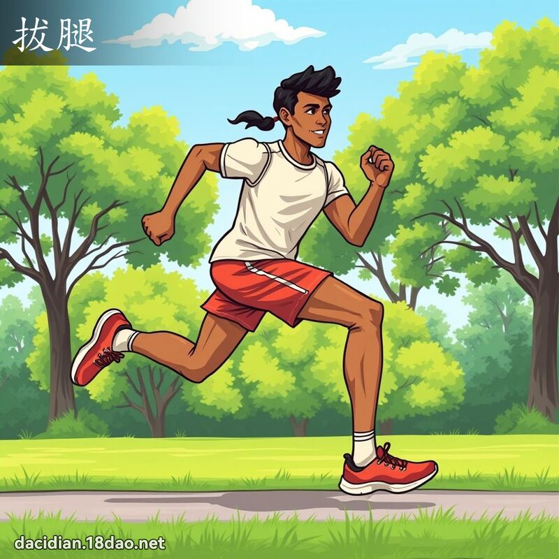 拔腿 - 国语大辞典配图