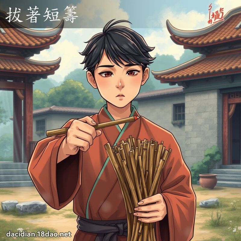 拔著短筹 - 国语大辞典配图