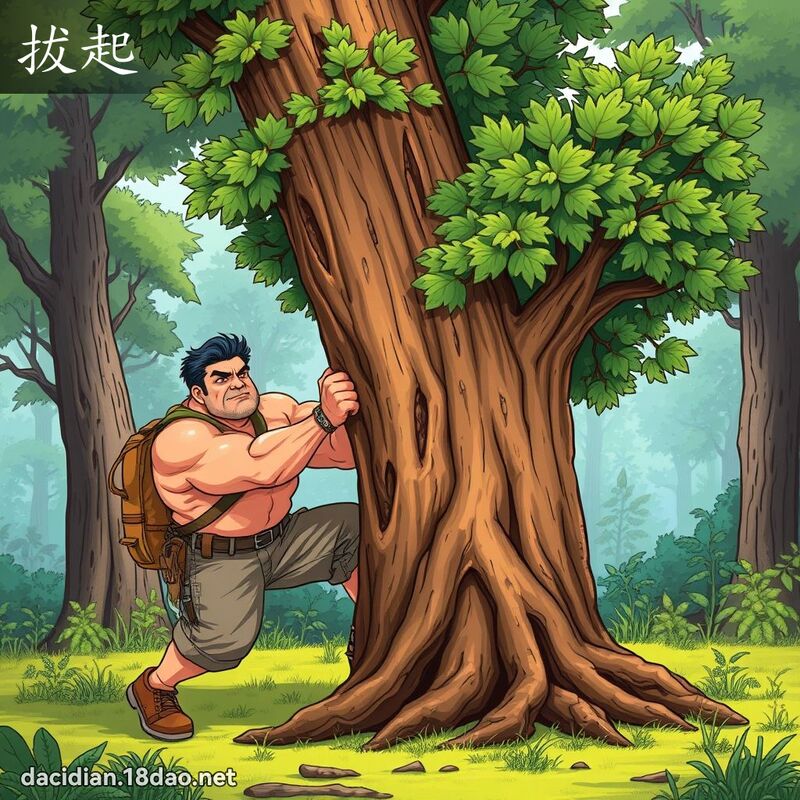 拔起 - 国语大辞典配图