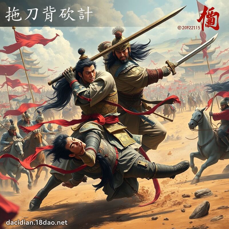 拖刀背砍计 - 国语大辞典配图