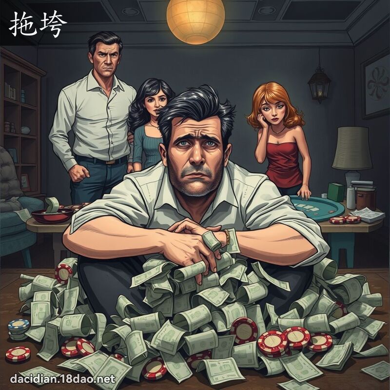 拖垮 - 國語大辭典配圖