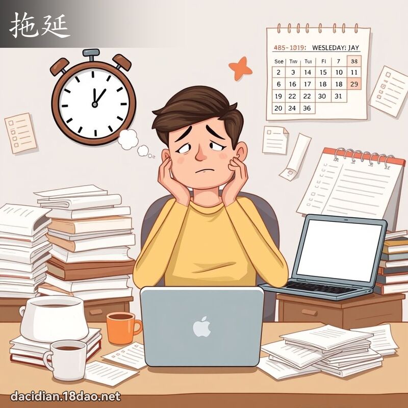 拖延 - 國語大辭典配圖