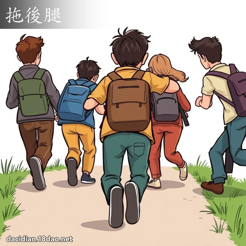 拖后腿 - 国语大辞典配图