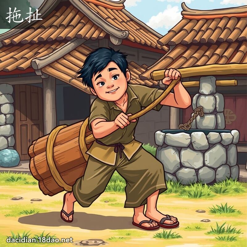 拖扯 - 國語大辭典配圖