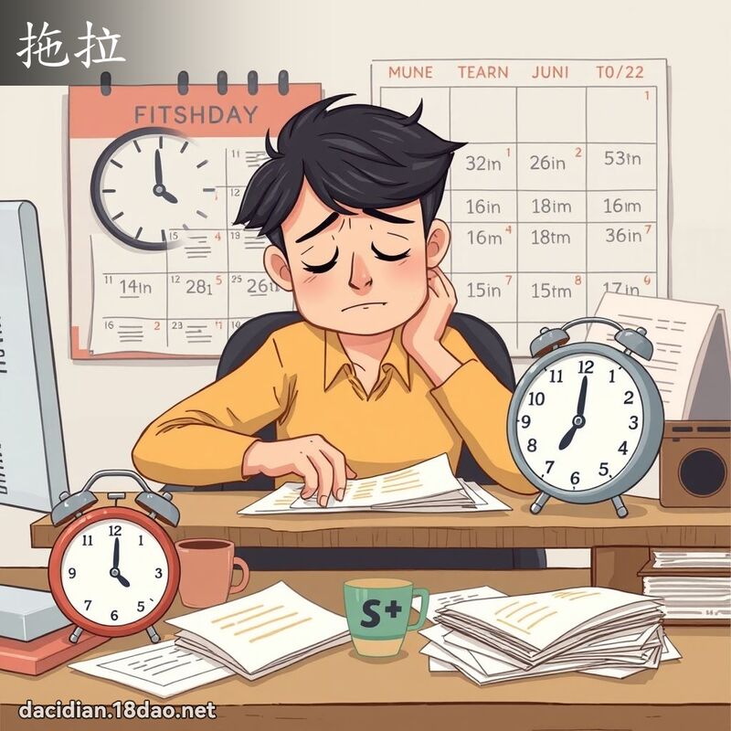 拖拉 - 國語大辭典配圖
