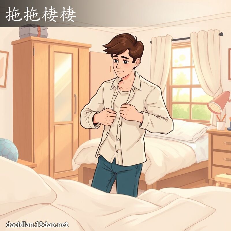 拖拖棲棲 - 国语大辞典配图