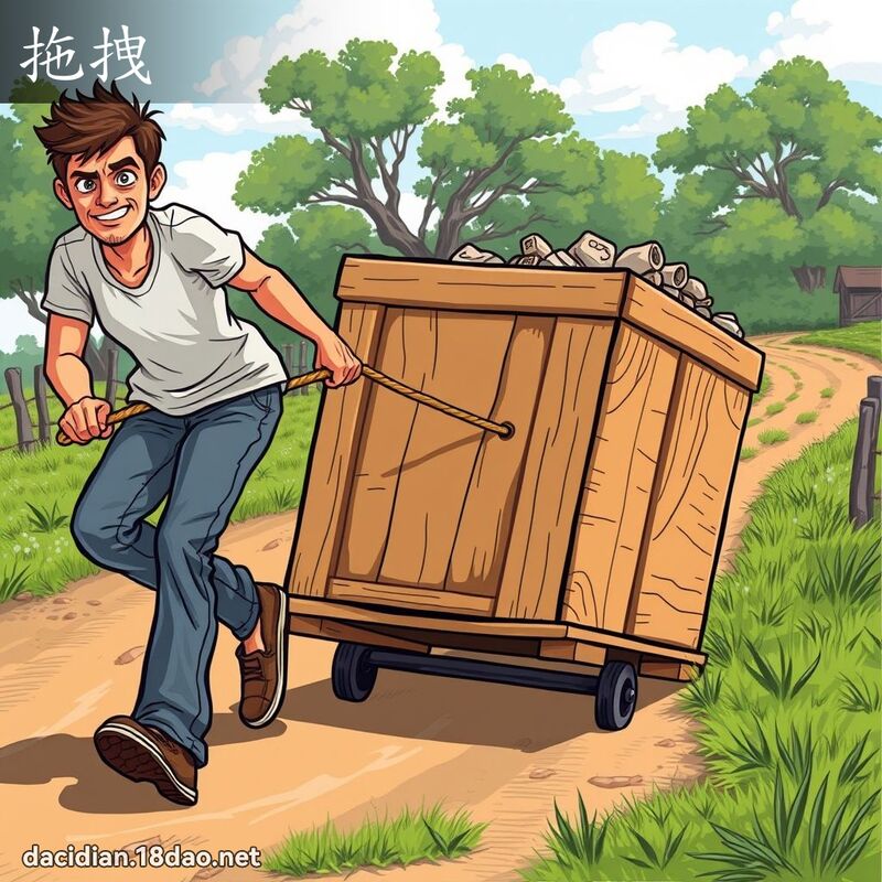 拖拽 - 國語大辭典配圖