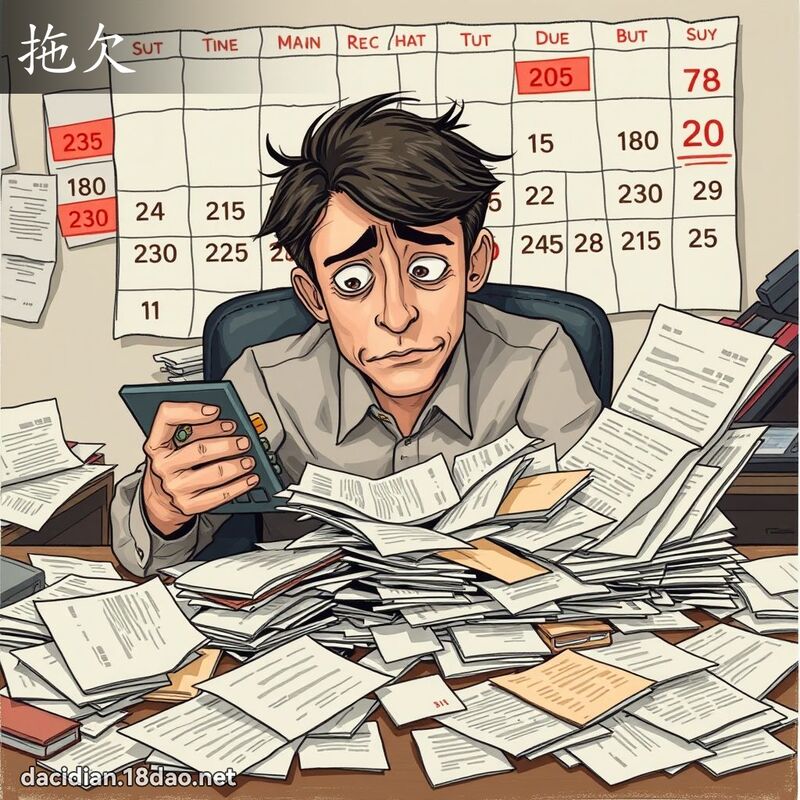拖欠 - 国语大辞典配图