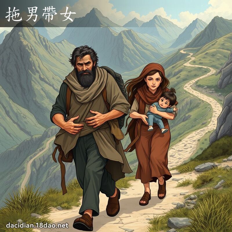 拖男带女 - 国语大辞典配图